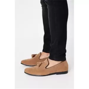 image of I Saw It First Tan Faux Suede Loafers - Brown