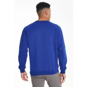 Image of Maddins Mens Coloursure Plain Crew Neck Sweatshirt (XL) (Bottle Green)