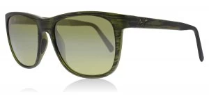 Image of Maui Jim Tail Slide Sunglasses Matte Green Matte Green Polariserade 53mm