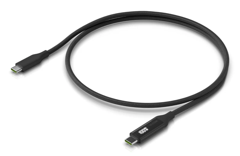 Image of Ubiquiti UACC-Cable-USB-100W-1M-BK USB cable USB C Black. Grey