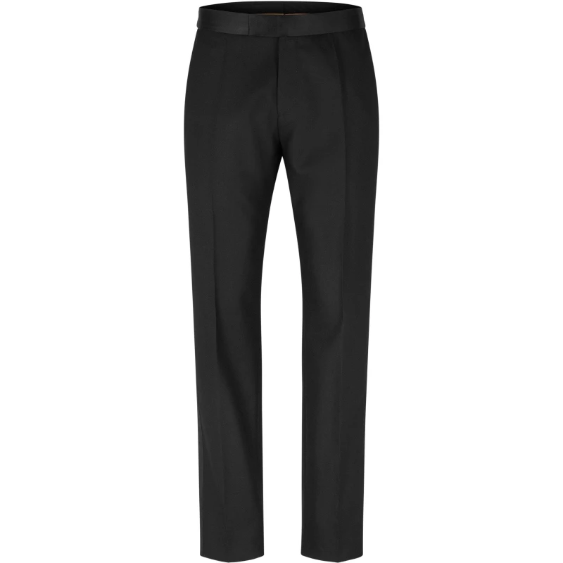 Image of Boss Mens H Genius Tux Straight Leg Trousers Black male 30W R