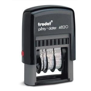 image of Trodat Printy 4820 Refillable Line Dater Stamp 4mm Black 74000