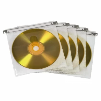 image of Hama CD/DVD Double Protective Sleeves (pack of 50 - white)