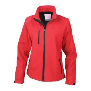 Image of Result Ladies/Womens La FemmeA 2 Layer Base Softshell Breathable Wind Resistant Jacket (2XL) (Red)