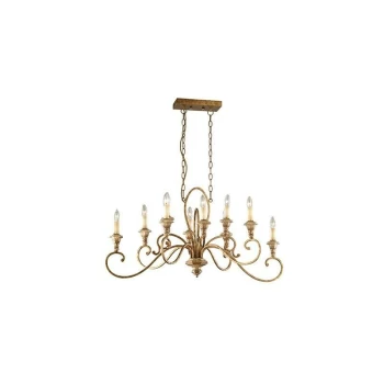 Image of Ideal Lux Cortina - 10 Light Chandelier Brown Finish, E14