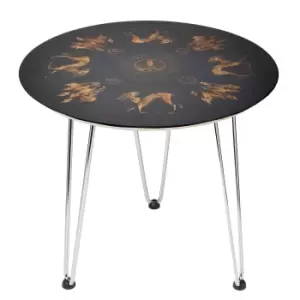 Image of Decorsome x Fantastic Beasts Sun Print Wooden Side Table - Black
