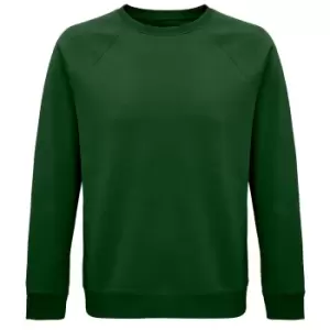 Image of SOLS Unisex Adult Space Organic Raglan Sweatshirt (3XL) (Bottle Green)