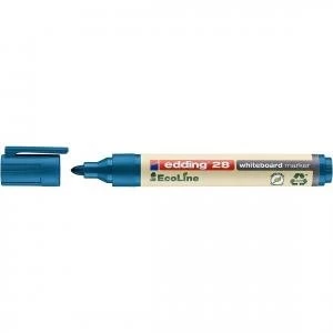 Image of edding 28 EcoLine Whiteboard Bullet Tip Marker Blue Pack 10 75426ED