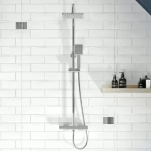Image of Gainsborough GDSP Thermostatic Bar Mixer Shower Adjustable Drench Heads Chrome - Silver