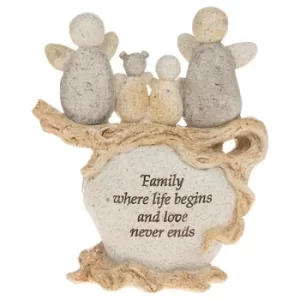 Image of Pebble Art Angel Family 4