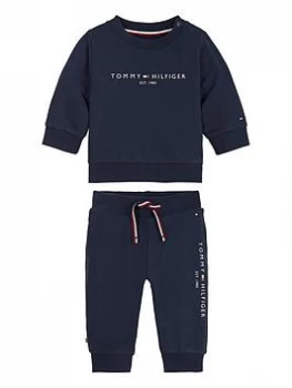 Image of Tommy Hilfiger Baby Boys Essential Jog Set - Navy, Size 12-18 Months