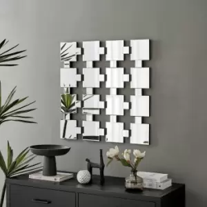 Image of Loki Statement Square Grid Small Wall Mirror