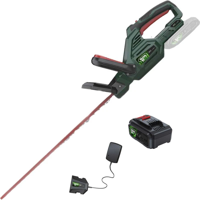Image of Webb Eco WEV20HT 20v Cordless Hedge Trimmer 500mm 1 x 4ah Li-ion Battery Charger WEV20HTB4