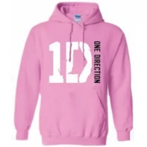 image of One Direction Logo & Name Pouched Hoodie: X Large