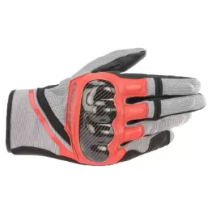 Image of Alpinestars Chrome Ash Gray Black Bright Red 2XL