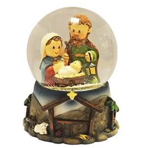 image of Hand Painted Christmas Nativity Scene Mini Snow Globe