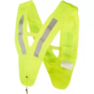 Image of Bullet Childrens/Kids Nikolai V Shaped Safety Vest (One Size) (Neon Yellow)