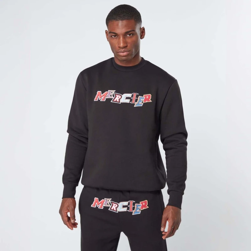 Image of Mercier Anonymous Crewneck Sweatshirt - Black XS