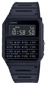 Image of Casio Retro Calculator Black Resin Strap Black Watch