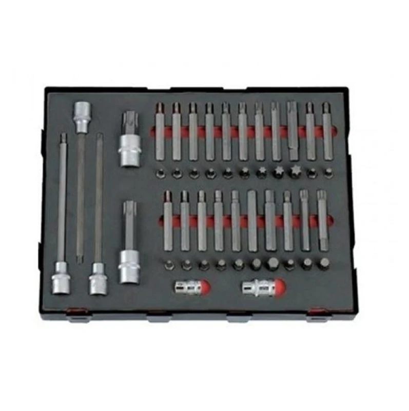 Image of FORCE K4492 Screwdriver Bit Set in tool module (soft PU foam inlay) Screwdriver Bit Set (6625)
