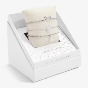 Image of Celebrate You Gift Boxed Lovely Mum Silver Set Of 3 Bracelet 6273