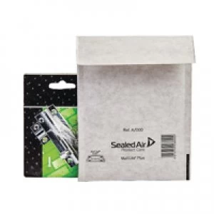 image of Mail Lite Bubble Lined Size A000 110x160mm White Postal Bag Pack of