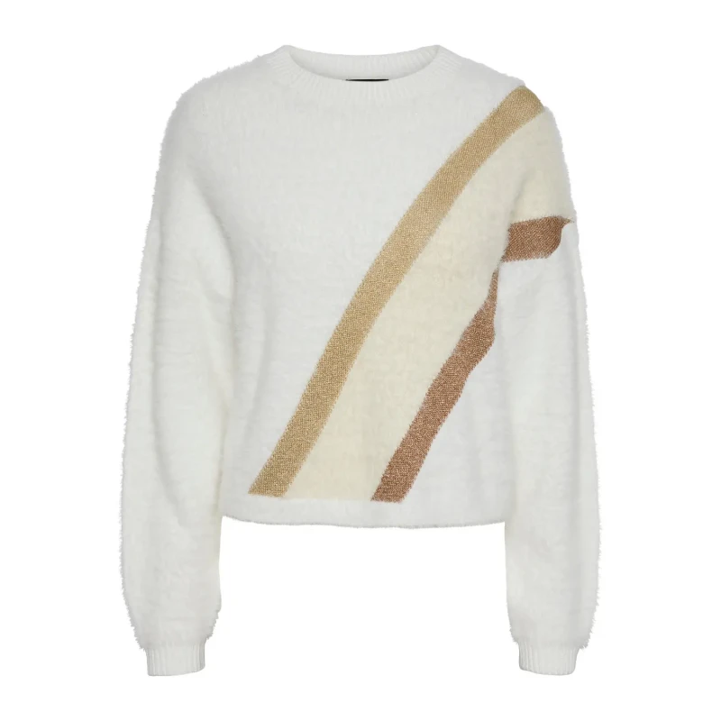 Image of Pieces Sweatshirt woman Pieces Pcmilo Lurex Beige Female S