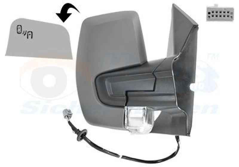 Image of VAN WEZEL Wing mirror VAN WEZEL 1989828