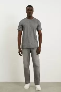 image of Mens Grey Straight Fit Jean