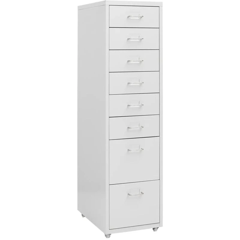 Image of VIDAXL Mobile File Cabinet Grey 28x41x109cm Metal Vidaxl 8720286588338