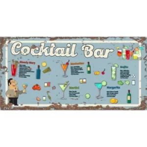 Image of Vintage Metal Sign Cocktail Bar