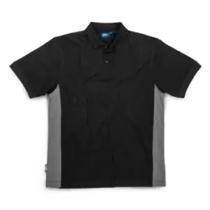 Image of Tough Grit 2-Tone Polo Black / Charcoal - XS