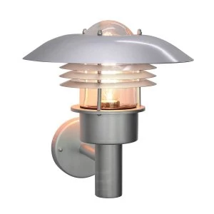 1 Light Outdoor Wall Lantern Light Silver, 304 SS IP44, E27