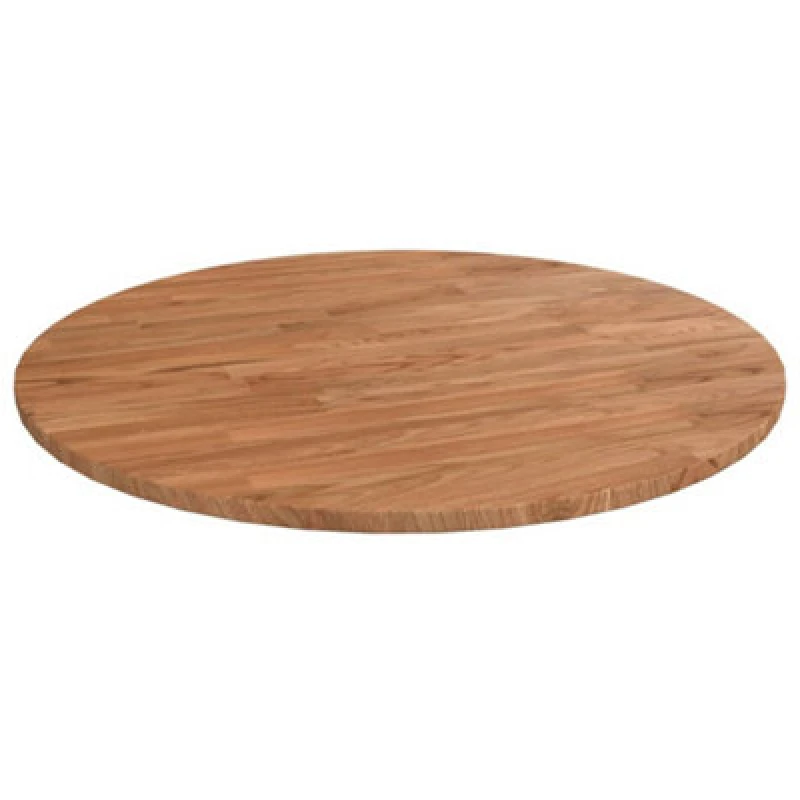 Image of Vidaxl Round Table Top Light Brown Ã?60X1.5cm Treated Solid Wood Oak, Brown 342961