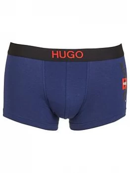 Image of Hugo Boss Calligraphy Logo Trunks Navy Size 2XL Men