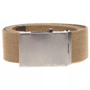 Duke Mens Kingsize Edward Plain Webbing Belt (7XL) (Khaki)