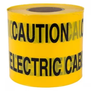 Image of Caution Electric Cable Below Non Adhesive Tape 150mm x 365m