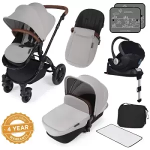 image of ickle bubba Stomp V3 Black All-in-One i-Size Travel System - Silver