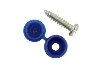 Image of Number Plate Security Screw-Blue Pack 100 Connect 30336
