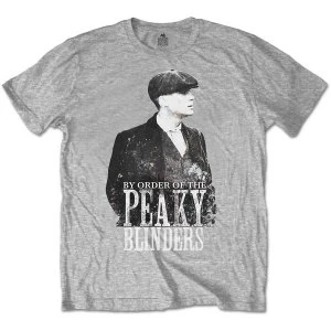 image of Peaky Blinders - Grey Character Unisex Small T-Shirt - Grey