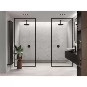 Image of Multipanel Tile Effect White Terrazzo Shower Wall Panel 2400 x 598mm