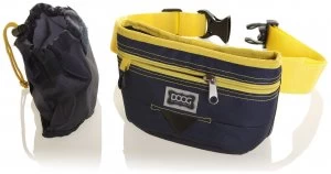 image of DOOG Large Treat Pouch Navy Yellow