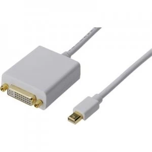 Image of Digitus DisplayPort / DVI Adapter [1x Mini DisplayPort plug - 1x DVI socket 29-pin] White 15.00 cm