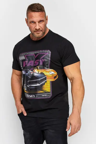 Image of BadRhino Printed Graphic T-Shirt Black