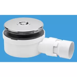 image of 90mm x 25mm Water Seal Slim Shower Trap with 1 Solvent Weld Outlet