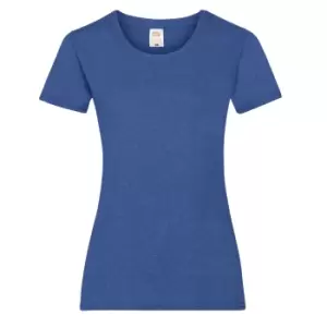 Image of Fruit Of The Loom Ladies/Womens Lady-Fit Valueweight Short Sleeve T-Shirt (Pack Of 5) (2XL) (Retro Heather Royal)