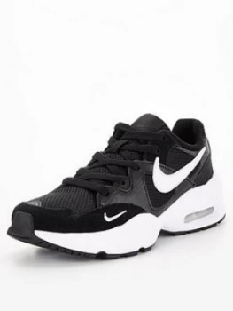 Image of Nike Air Max Fusion Childrens Trainers - Black/White, Size 12