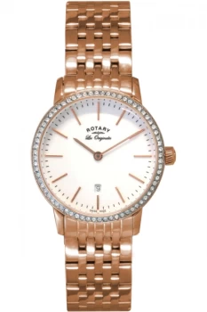 Image of Rotary LB90054-02 Womens Kensington Steel Bracelet Wristwatch Colour - White