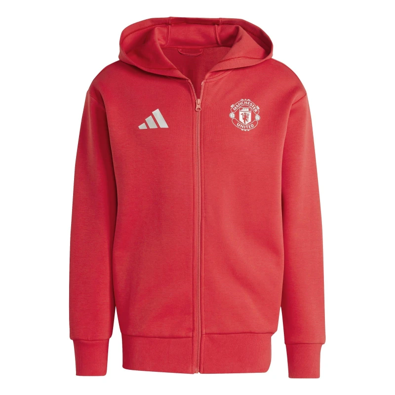 Image of adidas Manchester United Anthem Jacket 2024 2025 Adults Licensed Tracksuit Tops S Red 37476108350