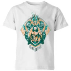Image of Aquaman Seven Kingdoms Kids T-Shirt - White - 7-8 Years - White